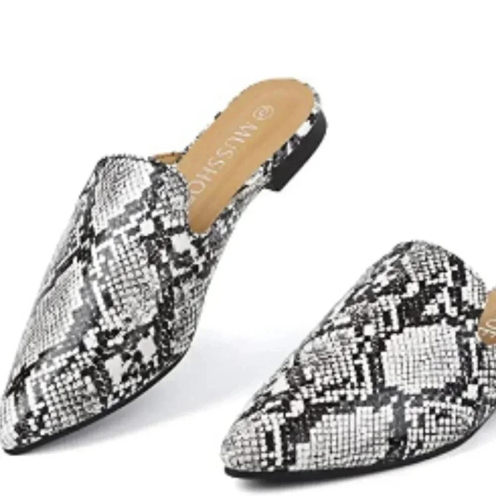 Mules for Women Slip On Comfortable Pointed Toe Womens Loafers Women's F…